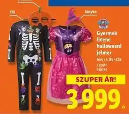 Lidl Gyermek licenc halloween jelmez ajánlat