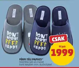PENNY Férfi téli papucs ajánlat
