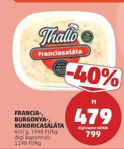 PENNY Francia-, Burgonya-, Kukoricasaláta ajánlat