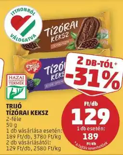 PENNY Trijó Tízórai Keksz ajánlat