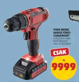 PENNY PURE WORK AKKUS FÚRÓ-CSAVAROZÓ ajánlat