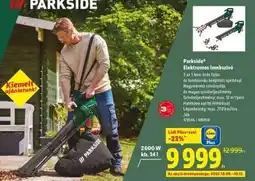 Lidl PARKSIDE Elektromos lombszívó ajánlat