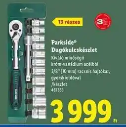 Lidl PARKSIDE Dugókulcskészlet ajánlat