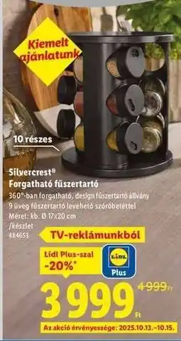 Lidl Silvercrest Forgatható fűszertartó ajánlat