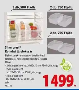 Lidl Silvercrest Konyhai tárolókosár ajánlat