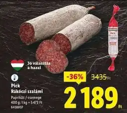 Lidl PICK Rákóczi szalámi ajánlat