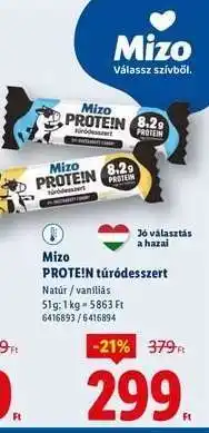 Lidl Mizo PROTE!N túródesszert ajánlat