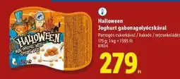 Lidl Halloween Joghurt gabonagolyócskákkal ajánlat