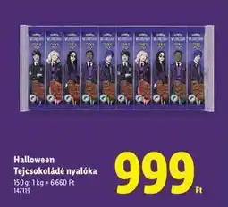 Lidl HALLOWEEN Tejcsokoládé nyalóka ajánlat