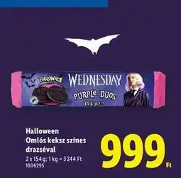 Lidl Halloween Omlós keksz színes drazséval ajánlat
