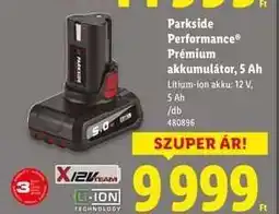 Lidl Parkside Performance Prémium akkumulátor, 5 Ah ajánlat