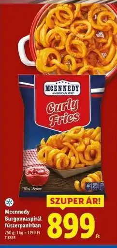 Lidl MCENNEDY Burgonyaspirál fűszerpanírban ajánlat