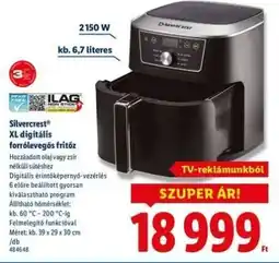 Lidl Silvercrest XL digitális forrólevegős fritőz ajánlat