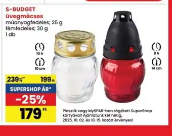 Interspar S-Budget üvegmécses ajánlat