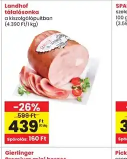 Interspar Landhof tálalsonka ajánlat