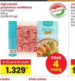 Interspar Light darált pulykahús mellfilével ajánlat