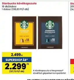 Interspar Starbucks kávékapszula ajánlat