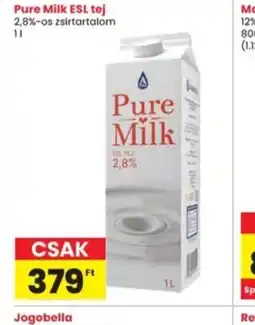 Interspar Pure Milk ESL tej ajánlat