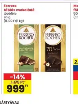 Interspar Ferrero táblás csokoládé ajánlat
