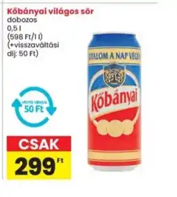 Interspar Kőbányai világos sör ajánlat