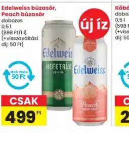Interspar Edelweiss búzasör, Peach búzasör ajánlat