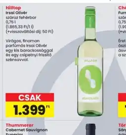 Interspar Hilltop Irsai Olivér ajánlat