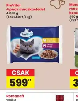 Interspar PreVital 4 pack macskaeledel ajánlat