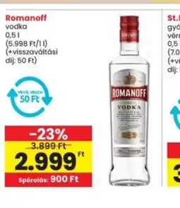Interspar Romanoff vodka ajánlat