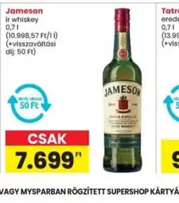 Interspar Jameson Irish Whiskey ajánlat