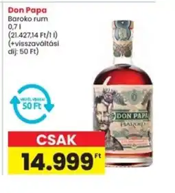 Interspar Don Papa Baroko Rum ajánlat