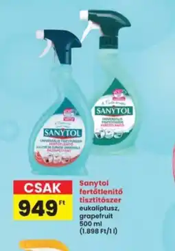 Interspar Sanytol fertőtlenítő tisztítszer ajánlat