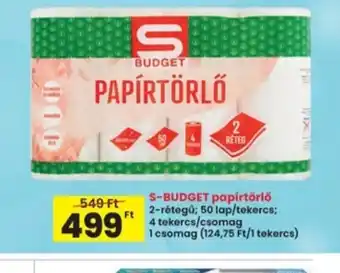 Interspar S-Budget papírtörlő ajánlat