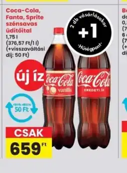 Interspar Coca-Cola, Fanta, Sprite szénsavas üdítőital ajánlat