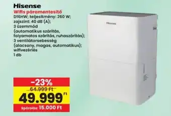 Interspar Hisense Wifis páramentesítő ajánlat