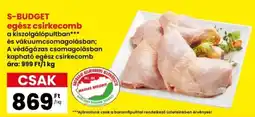 Interspar S-BUDGET egész csirkecomb ajánlat