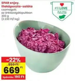 Interspar SPAR enjoy. lilakáposzta-saláta ajánlat