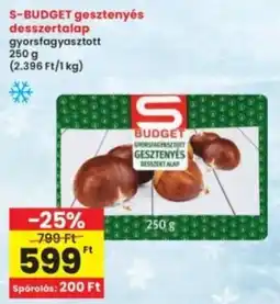 Interspar S-BUDGET gesztenyés desszertalap ajánlat