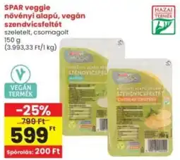 Interspar SPAR veggie növényi alapú, vegán szendvicsfeltét ajánlat