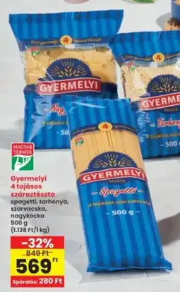 Interspar Gyermelyi 4 tojásos száraztészta ajánlat