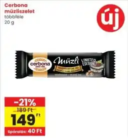 Interspar Cerbona müzliszelet ajánlat