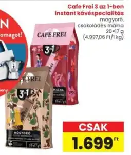 Interspar Cafe Frei 3 az 1-ben instant kávéspecialitás ajánlat