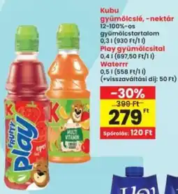 Interspar Kubu gyümölcslé, -nektár ajánlat