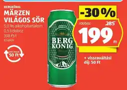 ALDI Bergkönig Märzen Világos Sör ajánlat
