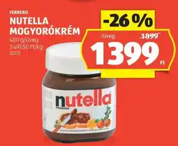 ALDI FERRERO NUTELLA MOGYORÓKRÉM ajánlat