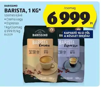 ALDI BARISSIMO BARISTA, 1 KG ajánlat