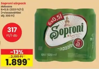 Interspar Soproni sörpack ajánlat