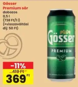 Interspar Gösser Premium sör ajánlat