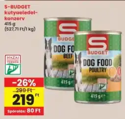 Interspar S-BUDGET kutyaeledel- konzerv ajánlat