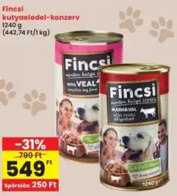 Interspar Fincsi kutyaeledel-konzerv ajánlat