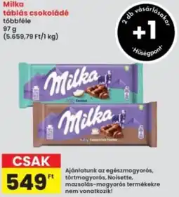 Interspar Milka táblás csokoládé ajánlat